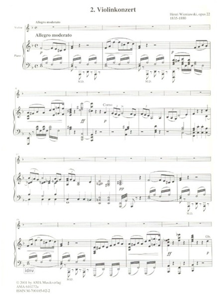 Konzert für Violine und Orchester Nr. 2 d-moll op. 22 Konzert für Violine und Orchester Nr. 2 d-moll op. 22