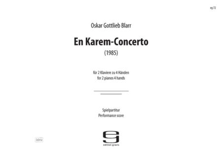 En Karem-Concerto für 2 Klaviere zu vier Händen (1985)