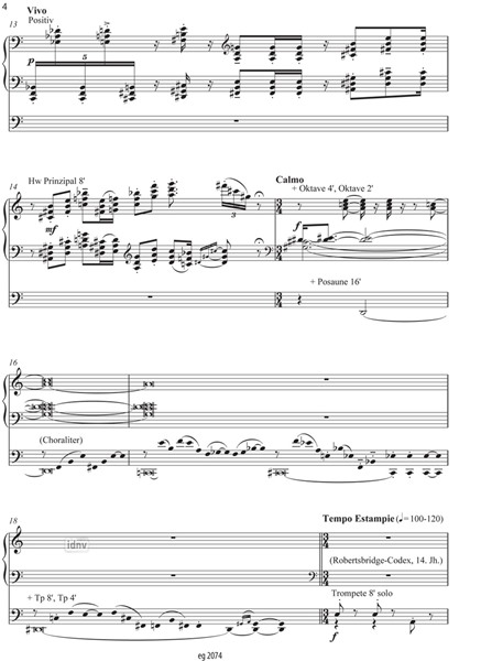 Estampie II als Pedalsolo für Orgel (2011) Estampie II als Pedalsolo für Orgel (2011)