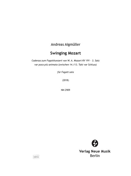 Swinging Mozart für Fagott (2018) Swinging Mozart für Fagott (2018)