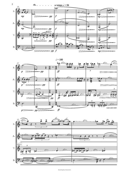 Heute bin ich rot für Saxophonquartett (2018) Heute bin ich rot für Saxophonquartett (2018)