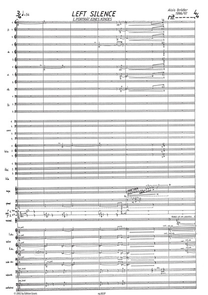 Left Silence für Mezzosopran und großes Orchester (1996/97) Left Silence für Mezzosopran und großes Orchester (1996/97)