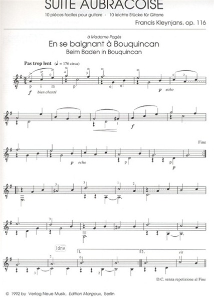 Suite Aubracoise für Gitarre Suite Aubracoise für Gitarre