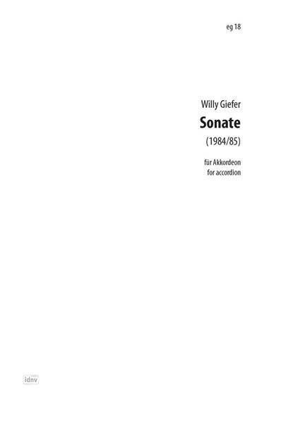 Sonate für Akkordeon solo (1984/85) Sonate für Akkordeon solo (1984/85)