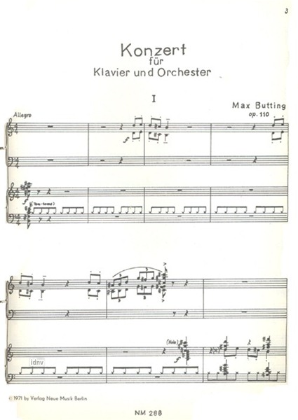 Konzert für Klavier und Orchester Konzert für Klavier und Orchester