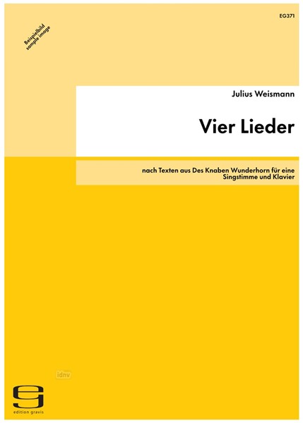 Vier Lieder für eine Singstimme und Klavier op. 53