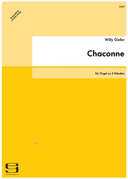 Chaconne für Orgel zu 4 Händen (1986) Chaconne für Orgel zu 4 Händen (1986)