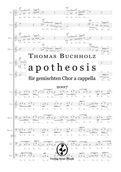 apotheosis für gemischten Chor a cappella