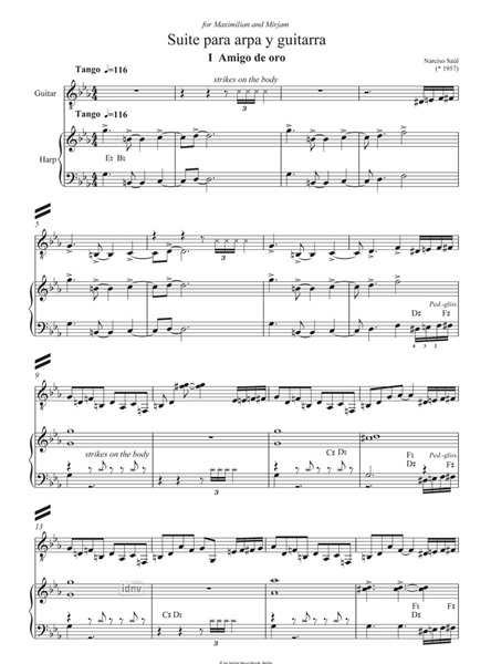 Suite para arpa y guitarra für Gitarre und Harfe Suite para arpa y guitarra für Gitarre und Harfe