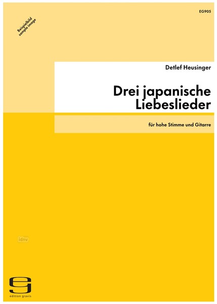 Drei japanische Liebeslieder (Wakas) für hohe Stimme und Gitarre (2003/04)