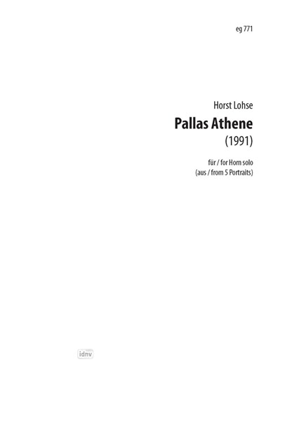 Pallas Athene für Horn solo (1991) Pallas Athene für Horn solo (1991)