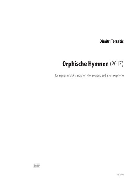 Orphische Hymnen für Sopran und Altsaxophon (2017)