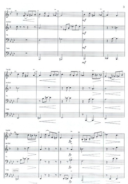 Parade für Trompete, Altsaxophon, Posaune und Tuba Parade für Trompete, Altsaxophon, Posaune und Tuba