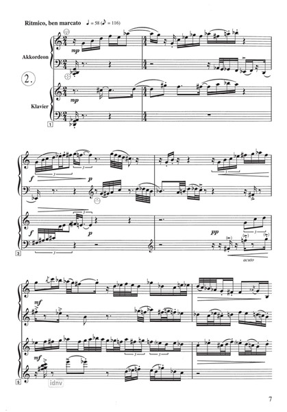Fünf Tangos für Akkordeon und Klavier (1996) Fünf Tangos für Akkordeon und Klavier (1996)