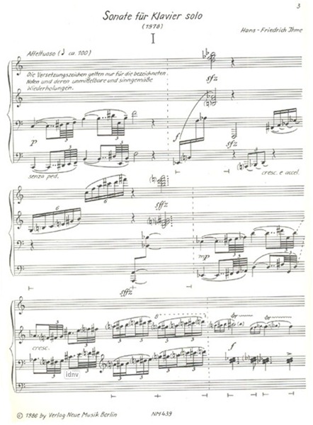 Sonate für Klavier solo Sonate für Klavier solo