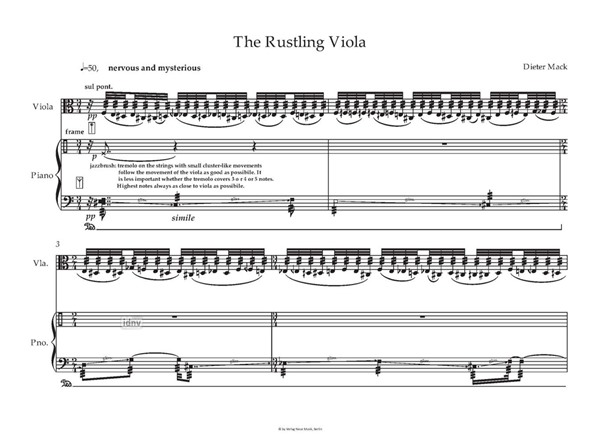 The Rustling Viola für Viola und Klavier (2021) The Rustling Viola für Viola und Klavier (2021)