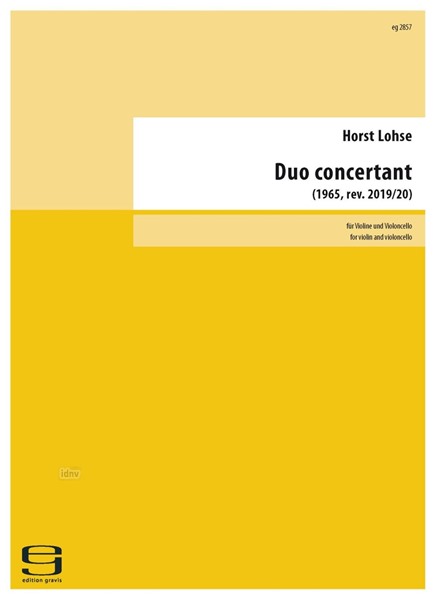 Duo concertant für Violine und Violoncello (1965, rev. 2019/20)