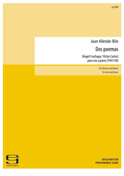 Dos poemas für Stimme und Klavier (1947/48)
