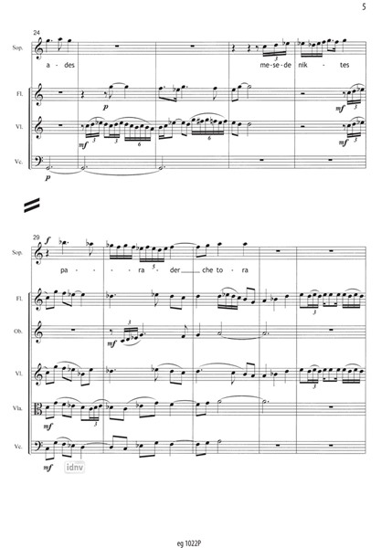 Sappho-Zyklus für Sprecherin, Sopran und Kammerensemble (2006) Sappho-Zyklus für Sprecherin, Sopran und Kammerensemble (2006)