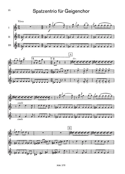 Spatzenmusik für 2, 3 und mehr Geigen Spatzenmusik für 2, 3 und mehr Geigen