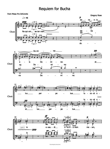 Two Laments for Ukraine für gemischten Chor a cappella (2022) Two Laments for Ukraine für gemischten Chor a cappella (2022)