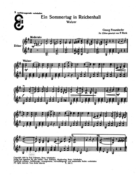 Ein Sommertag in Reichenhall für Zither Ein Sommertag in Reichenhall für Zither