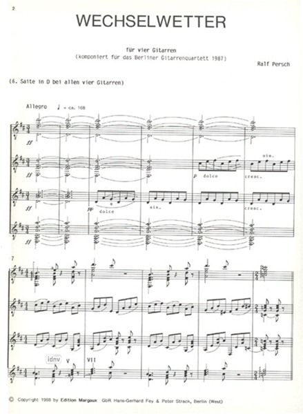 Wechselwetter für vier Gitarren Wechselwetter für vier Gitarren