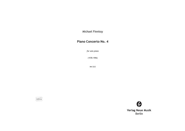 Piano Concerto Nr. 4 für Klavier solo (1978-96)