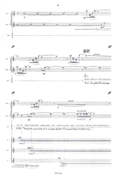 Armenia Clamans für 2 Oboen, Sprecher und gemischten Chor (1999) Armenia Clamans für 2 Oboen, Sprecher und gemischten Chor (1999)