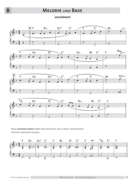 KLAVIER - Erster Weg zum Spielen nach Akkordsymbolen. II KLAVIER - Erster Weg zum Spielen nach Akkordsymbolen. II