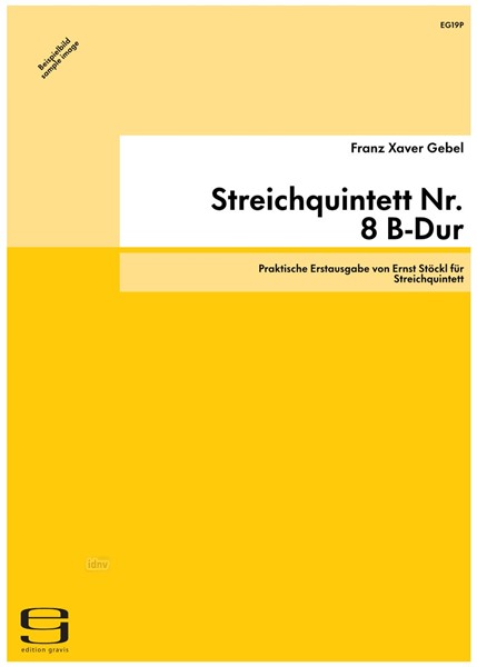 Streichquintett Nr. 8 B-Dur für Streichquintett op. 27