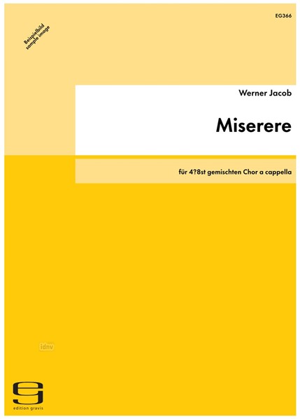 Miserere für 4?8st gemischten Chor a cappella (1992) Miserere für 4?8st gemischten Chor a cappella (1992)