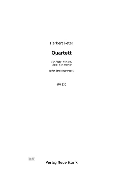 Quartett für Flöte, Violine, Viola und Violoncello