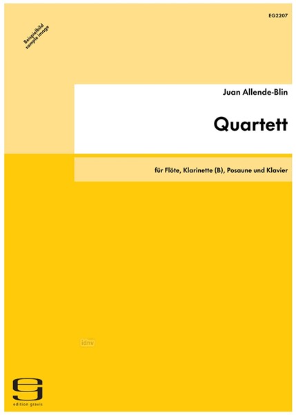 Quartett für Flöte, Klarinette (B), Posaune und Klavier (2007)