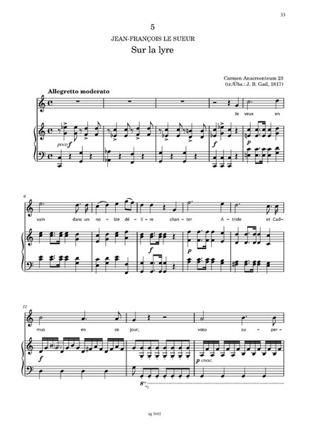 Neuf Odes d'Anacréon für Gesang und Harfe oder Klavier (1799, 1817) Neuf Odes d'Anacréon für Gesang und Harfe oder Klavier (1799, 1817)