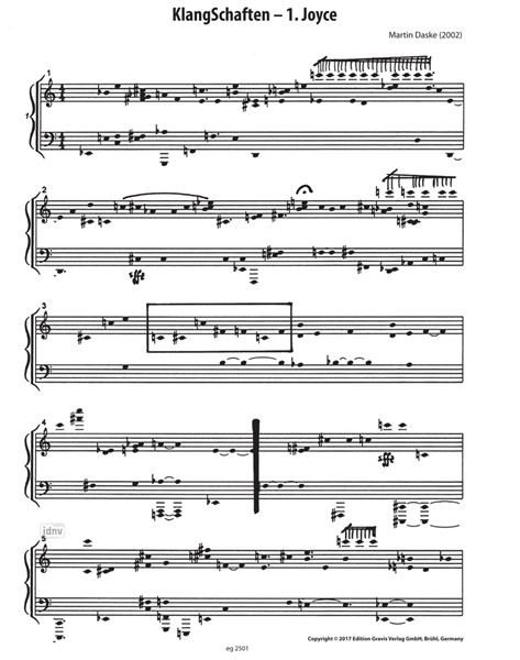 KlangSchaften - 1. Joyce für Klavier (2002) KlangSchaften - 1. Joyce für Klavier (2002)