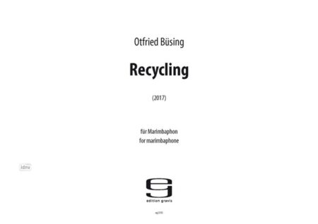 Recycling für Marimbaphon (2017)