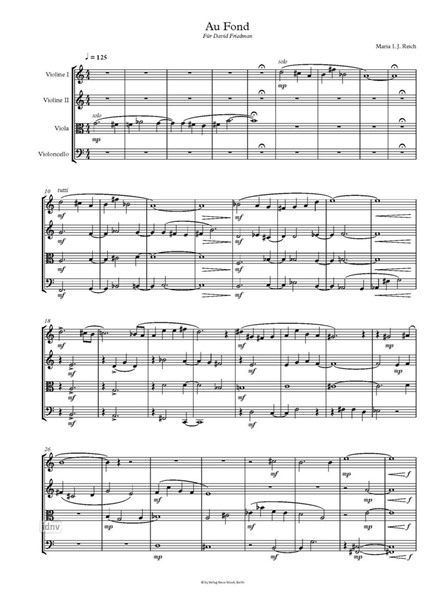 Au Fond für Streichquartett (2019) Au Fond für Streichquartett (2019)