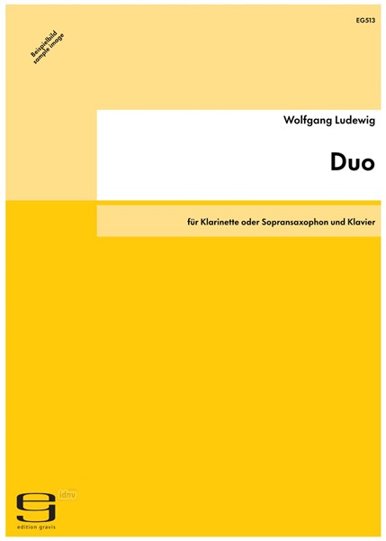 Duo für Klarinette oder Sopransaxophon und Klavier (1991)