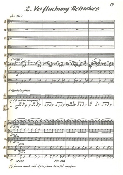 Suite aus dem Ballett "Reineke Fuchs" für Orchester Suite aus dem Ballett "Reineke Fuchs" für Orchester