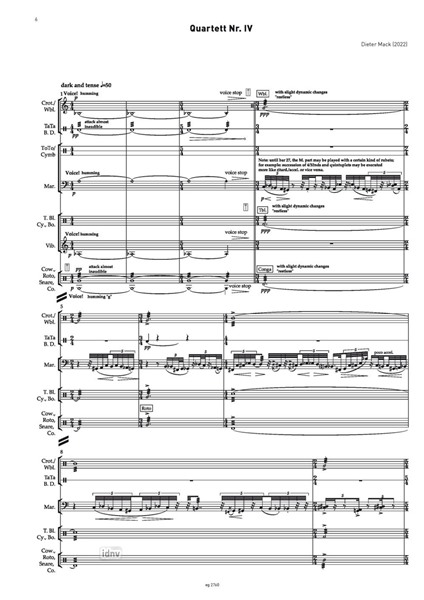 Quartett Nr. IV für Schlagzeugquartett (2022) Quartett Nr. IV für Schlagzeugquartett (2022)