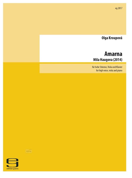 Amarna für hohe Stimme, Viola und Klavier (2014)