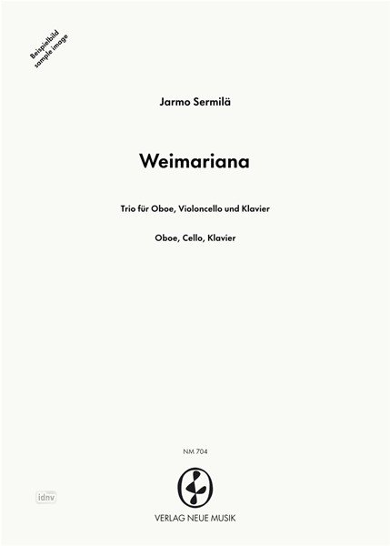 Weimariana für Oboe, Violoncello und Klavier Weimariana für Oboe, Violoncello und Klavier