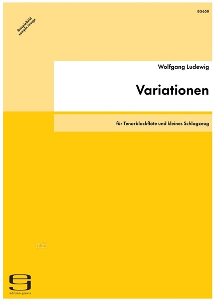 Variationen für Tenorblockflöte und kleines Schlagzeug (1999)