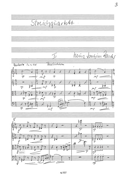 Streichquartett für Streichquartett (1991) Streichquartett für Streichquartett (1991)
