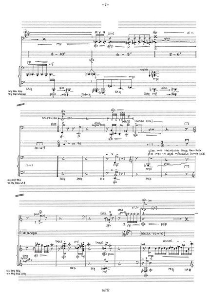 >inquiétudesunruhig< für Violoncello und Harfe (2000)