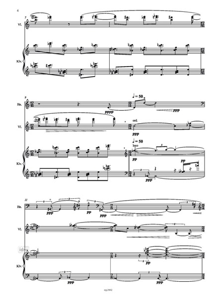 Trio für Horn, Violine und Klavier (1988/89) Trio für Horn, Violine und Klavier (1988/89)