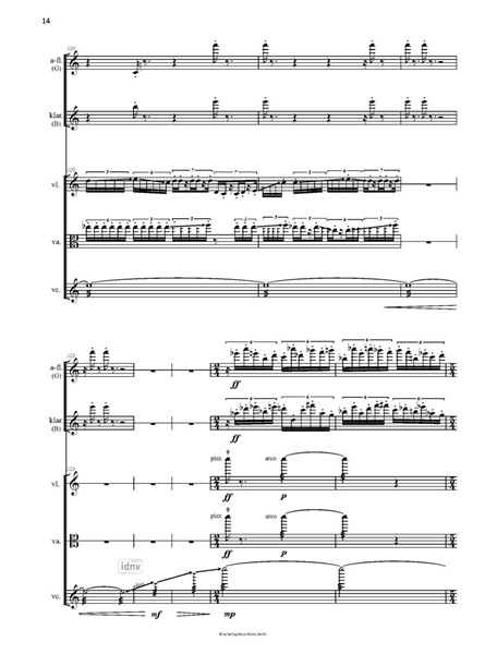 jagen.stille für Altflöte, Klarinette und Streichtrio (2006) jagen.stille für Altflöte, Klarinette und Streichtrio (2006)