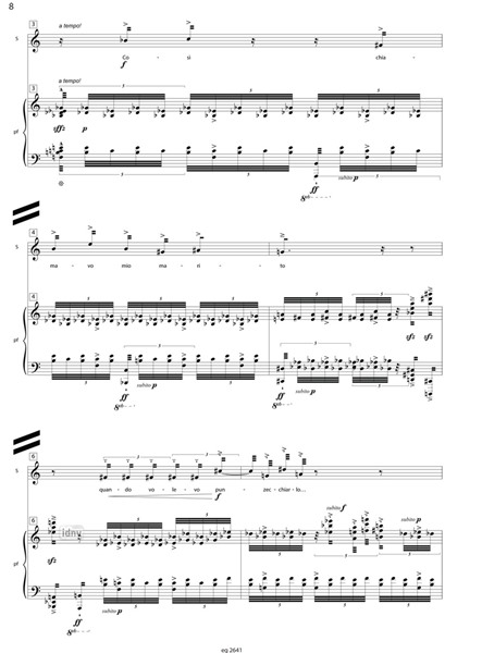 La seconda attesa di Euridice für Sopran und Klavier (2013/14) La seconda attesa di Euridice für Sopran und Klavier (2013/14)