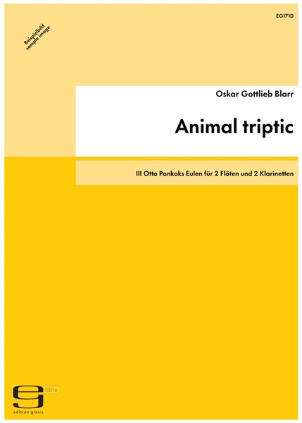 Animal triptic für 2 Flöten und 2 Klarinetten (1987)
